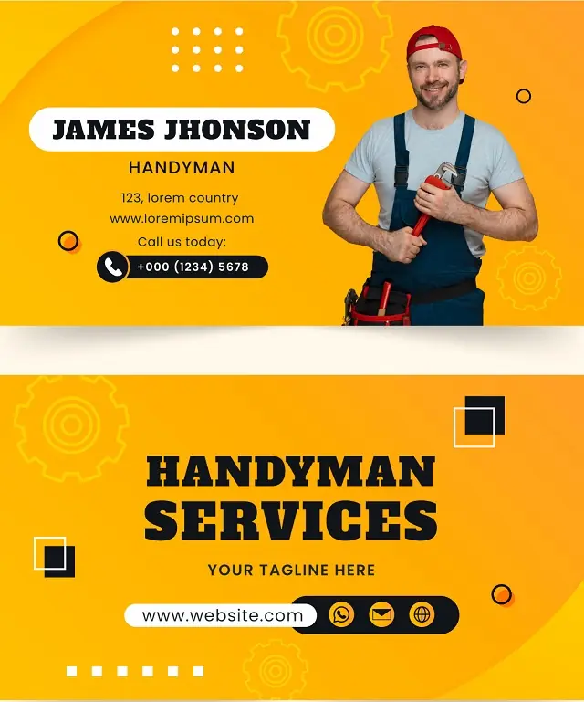 Heating & Air Conditioning Business Card 181