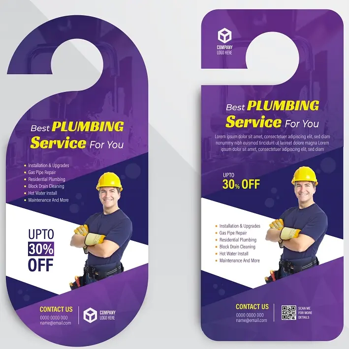 Heating & Air Conditioning Door Hanger 111